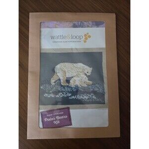 Wattle & Loop "Polar Bears"  Slow Stitch Kit